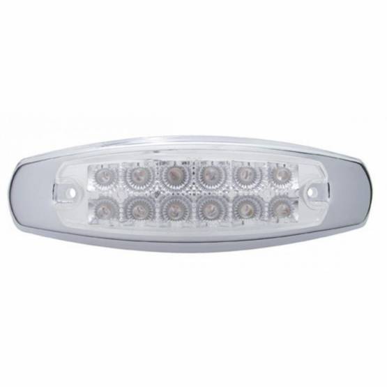 UNITED PACIFIC - UNITED PACIFIC - 38307 - LUZ RECTANGULAR REFLECTOR DE 12 LED CON BISEL (LIQUIDACIÓN/MARCADOR) - LED ÁMBAR/LENTE TRANSPARENTE