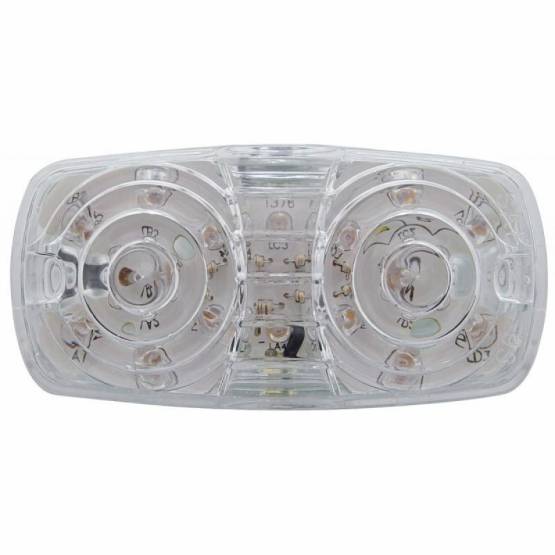 UNITED PACIFIC - UNITED PACIFIC - 38325 - LUZ RECTANGULAR DE 16 LED DE 4" X 2" (LIQUIDACIÓN/MARCADOR) - LED ÁMBAR/LENTE TRANSPARENTE