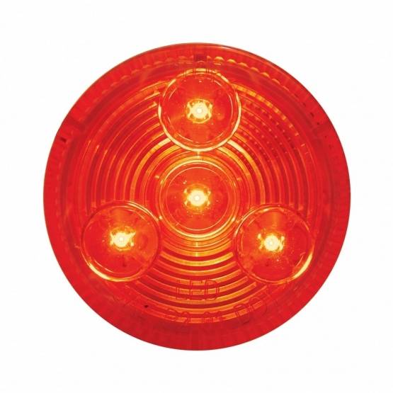 UNITED PACIFIC - UNITED PACIFIC - 38466B - LUZ REDONDA DE PERFIL BAJO DE 4 LED DE 2-1/2" (LIQUIDACIÓN/MARCADOR) - LED ROJO/LENTE ROJA (A GRANEL)