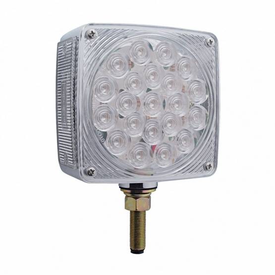 UNITED PACIFIC - UNITED PACIFIC - 38706 - LUZ DE SEÑAL DE GIRO DE DOBLE CARA DE 45 LED (PASAJERO) - LED ÁMBAR Y ROJO/LENTE TRANSPARENTE