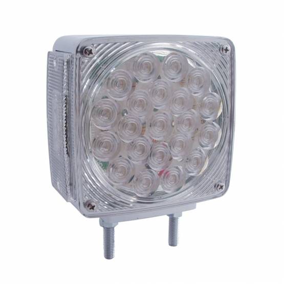 UNITED PACIFIC - UNITED PACIFIC - 38708 - LUZ DE SEÑAL DE GIRO DE DOBLE CARA DE 45 LED (PASAJERO) - LED ÁMBAR Y ROJO/LENTE TRANSPARENTE
