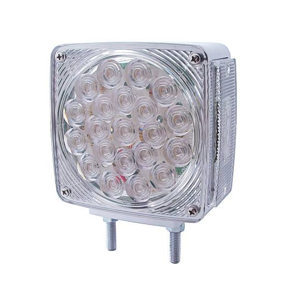 UNITED PACIFIC - UNITED PACIFIC - 38712 - LUZ DE SEÑAL DE GIRO DE DOBLE CARA DE DOBLE ESPÁRRAGO DE 45 LED - LED ÁMBAR/LENTE TRANSPARENTE