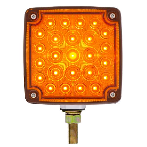 UNITED PACIFIC - UNITED PACIFIC - 38751 - LUZ DE SEÑAL DE GIRO DE DOBLE CARA DE UN SOLO ESPÁRRAGO DE 52 LED (PASAJERO) - LED ÁMBAR Y ROJO/LENTE ÁMBAR Y ROJA