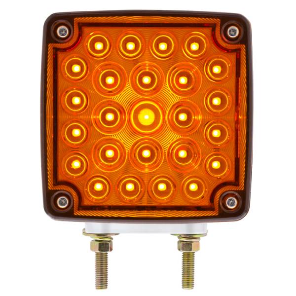 UNITED PACIFIC - UNITED PACIFIC - 38756 - LUZ DE SEÑAL DE GIRO DE DOBLE CARA DE 52 LED (CONDUCTOR) - LED ÁMBAR Y ROJO/LENTE ÁMBAR Y ROJA