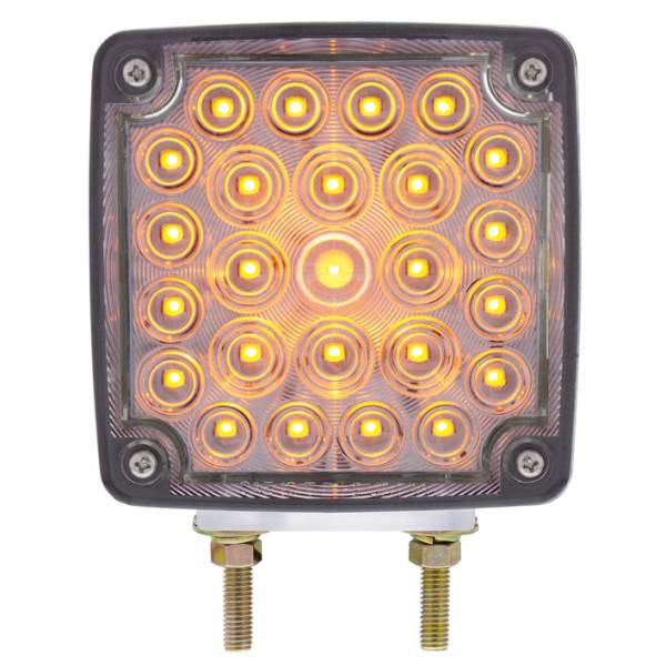 UNITED PACIFIC - UNITED PACIFIC - 38758 - LUZ DE SEÑAL DE GIRO DE DOBLE CARA DE 52 LED (CONDUCTOR) - LED ÁMBAR Y ROJO/LENTE TRANSPARENTE