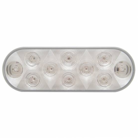 UNITED PACIFIC - UNITED PACIFIC - 38776 - LUZ OVALADA DE 10 LED DE 6" (PARADA, GIRO Y TRASERA) - LED ROJA/LENTE TRANSPARENTE