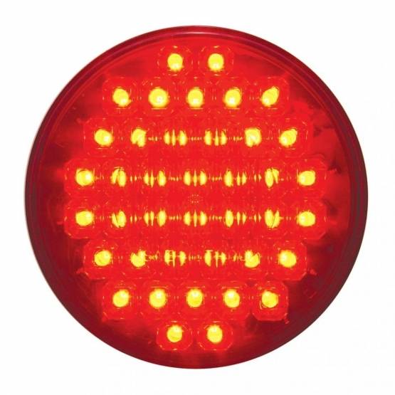 UNITED PACIFIC - UNITED PACIFIC - 38780 - LUZ REDONDA DE 40 LED DE 4" (PARADA, GIRO Y TRASERA) - LED ROJO/LENTE ROJA