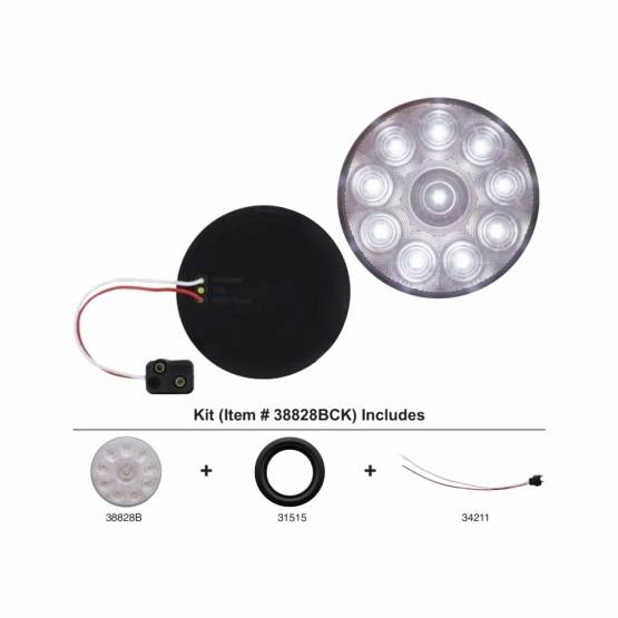 UNITED PACIFIC - UNITED PACIFIC - 38828BCK - KIT DE LUCES AUXILIARES/UTILITARIAS DE 10 LED DE 4" - LED BLANCO/LENTE TRANSPARENTE