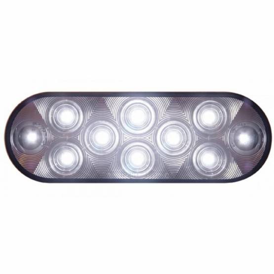 UNITED PACIFIC - UNITED PACIFIC - 38829B - LUZ AUXILIAR/UTILITARIA OVALADA DE 10 LED DE 6" - LED BLANCO/LENTE TRANSPARENTE (A GRANEL)