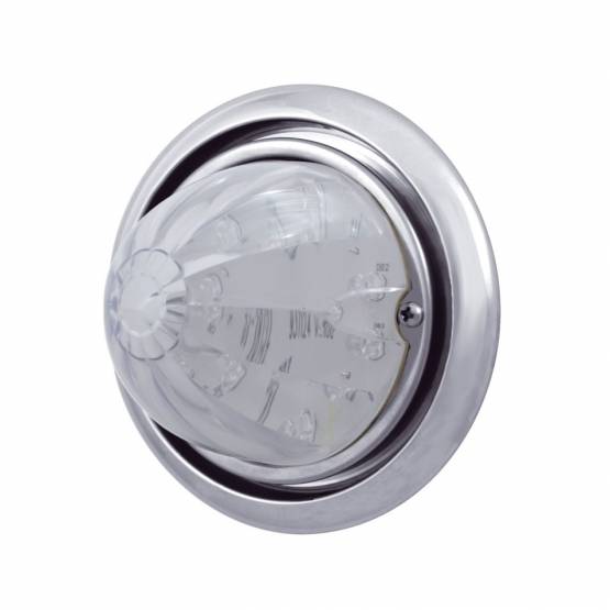 UNITED PACIFIC - UNITED PACIFIC - 39145 - LUZ DE PARACHOQUES DELANTERO CON LUZ DE SANDÍA DE 17 LED ÁMBAR PARA FREIGHTLINER COLUMBIA - LENTE TRANSPARENTE