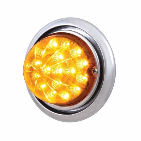 UNITED PACIFIC - UNITED PACIFIC - 39148 - LUZ DE PARACHOQUES DELANTERO CON REFLECTOR DE 17 LED AMBAR LUZ SANDÍA PARA FREIGHTLINER COLUMBIA - LENTE AMBAR