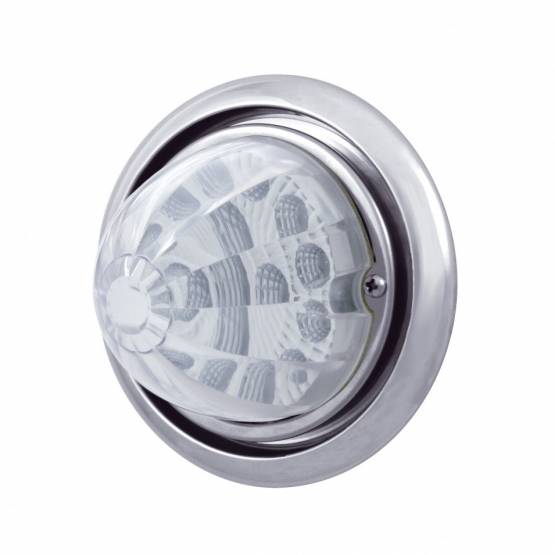UNITED PACIFIC - UNITED PACIFIC - 39149 - LUZ DE PARACHOQUES DELANTERO CON REFLECTOR DE 17 LED ÁMBAR LUZ SANDÍA PARA FREIGHTLINER COLUMBIA - LENTE TRANSPARENTE