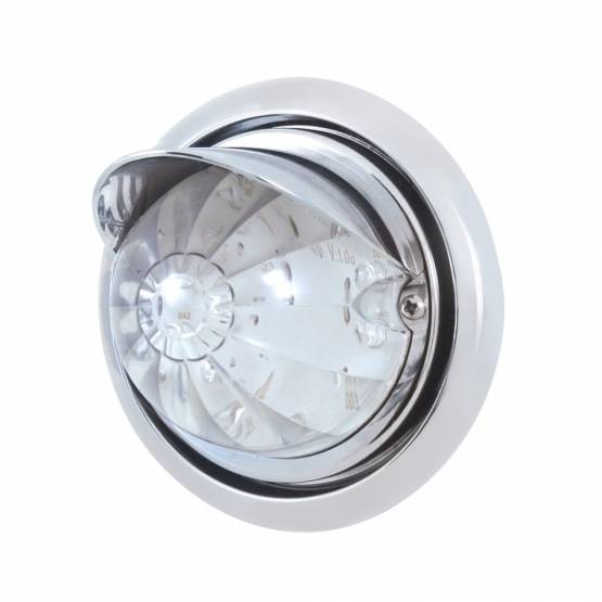 UNITED PACIFIC - UNITED PACIFIC - 39151 - LUZ DE PARACHOQUES DELANTERO CON VISERA Y LUZ DE SANDÍA DE DOBLE FUNCIÓN DE 17 LED ÁMBAR PARA FL COLUMBIA - LENTE TRANSPARENTE