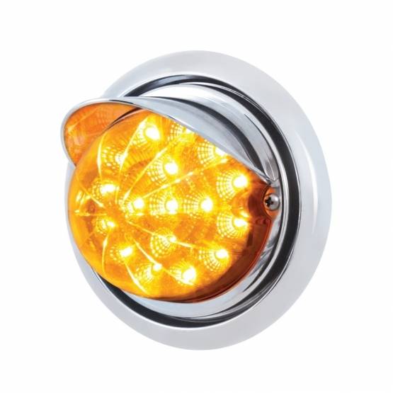UNITED PACIFIC - UNITED PACIFIC - 39152 - LUZ DE PARACHOQUES DELANTERO CON VISERA Y LUZ REFLECTORA CLARA DE DOBLE FUNCIÓN DE 17 LED ÁMBAR PARA FL COLUMBIA - LENTE ÁMBAR