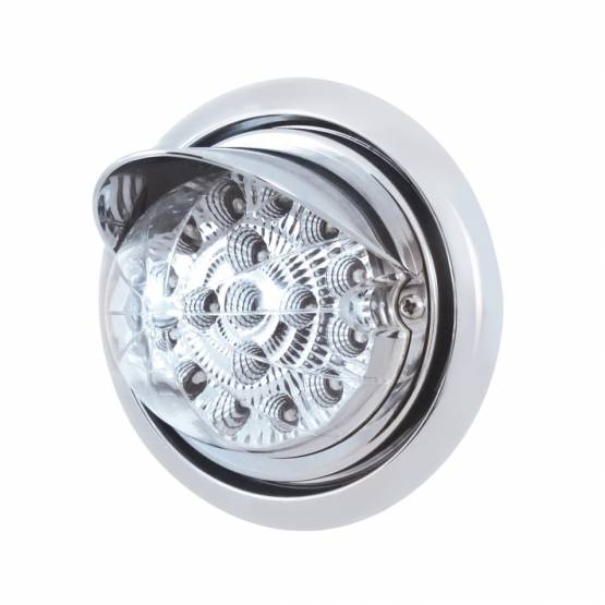 UNITED PACIFIC - UNITED PACIFIC - 39153 - LUZ DE PARACHOQUES DELANTERO CON VISERA Y LUZ REFLECTORA TRANSPARENTE DE DOBLE FUNCIÓN DE 17 LED ÁMBAR PARA FL COLUMBIA - LENTE TRANSPARENTE