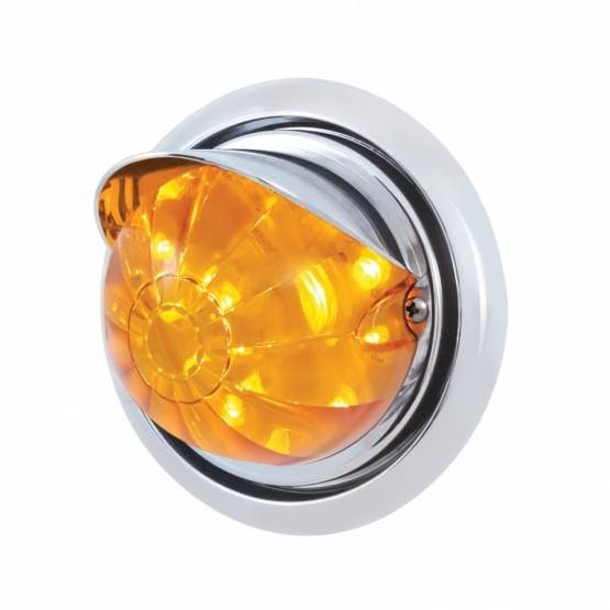 UNITED PACIFIC - UNITED PACIFIC - 39154 - LUZ DE PARACHOQUES DELANTERO CON 17 LUZ LED ÁMBAR SANDÍA Y VISERA PARA FREIGHTLINER COLUMBIA - LENTE ÁMBAR