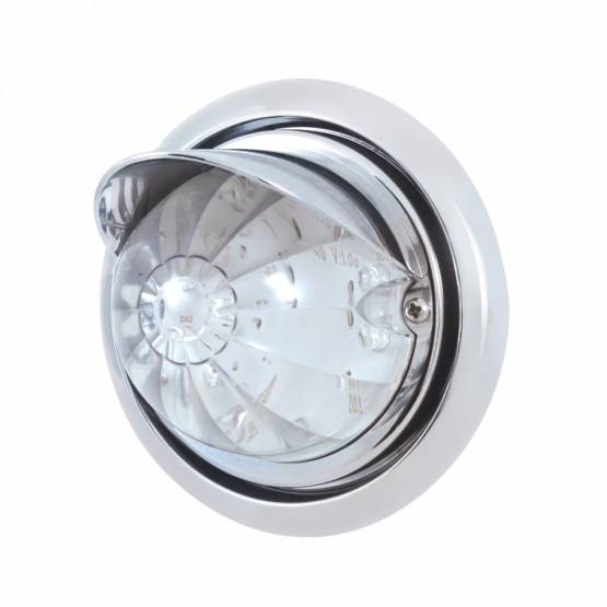 UNITED PACIFIC - UNITED PACIFIC - 39155 - LUZ DE PARACHOQUES DELANTERO CON 17 LUZ LED ÁMBAR DE SANDÍA Y VISERA PARA FREIGHTLINER COLUMBIA - LENTE TRANSPARENTE