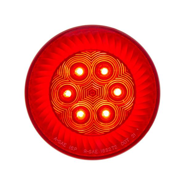 UNITED PACIFIC - UNITED PACIFIC - 39214 - LUZ DE TURBINA REDONDA DE 16 LED DE 4" (PARADA, GIRO Y TRASERA) - LED ROJO/LENTE ROJA
