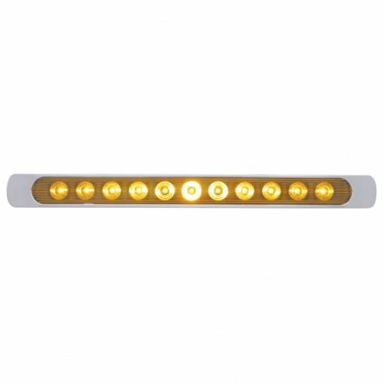 UNITED PACIFIC - UNITED PACIFIC - 39250 - BARRA DE LUCES DE 11 LED DE 17" P/T/C CON BISEL CROMADO - LED ÁMBAR/LENTE ÁMBAR
