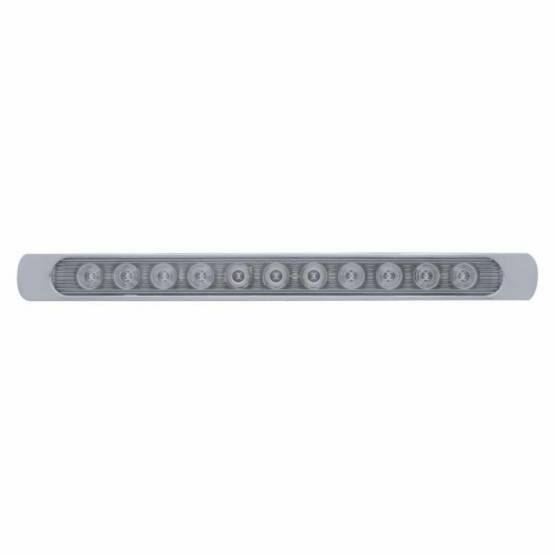 UNITED PACIFIC - UNITED PACIFIC - 39252 - BARRA DE LUCES DE 11 LED DE 17" P/T/C CON BISEL CROMADO - LED ÁMBAR/LENTE TRANSPARENTE