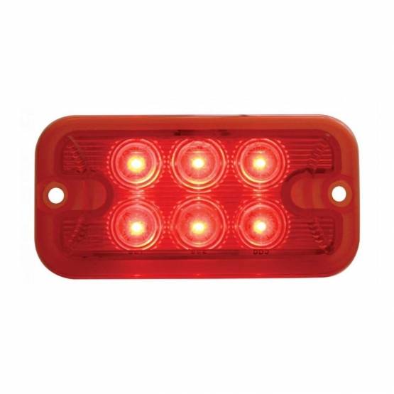 UNITED PACIFIC - UNITED PACIFIC - 39333B - LUZ DE 6 LED DE DOBLE FUNCIÓN - LED ROJO/LENTE ROJA (A GRANEL)
