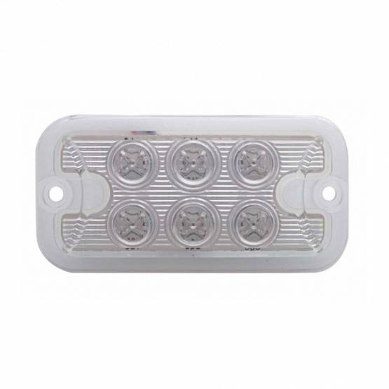 UNITED PACIFIC - UNITED PACIFIC - 39335 - LUZ DE 6 LED DE DOBLE FUNCIÓN - LED ROJO/LENTE TRANSPARENTE