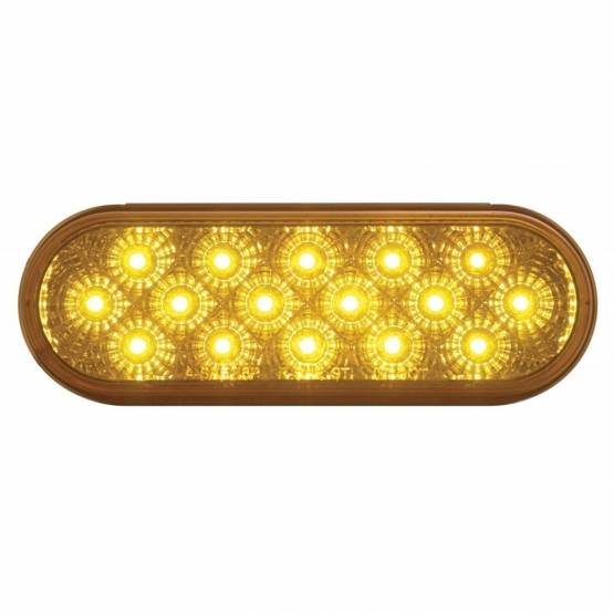 UNITED PACIFIC - UNITED PACIFIC - 39341 - LUZ DE SEÑAL DE GIRO REFLECTOR OVALADA DE 16 LED DE 6" - LED ÁMBAR/LEENTE ÁMBAR