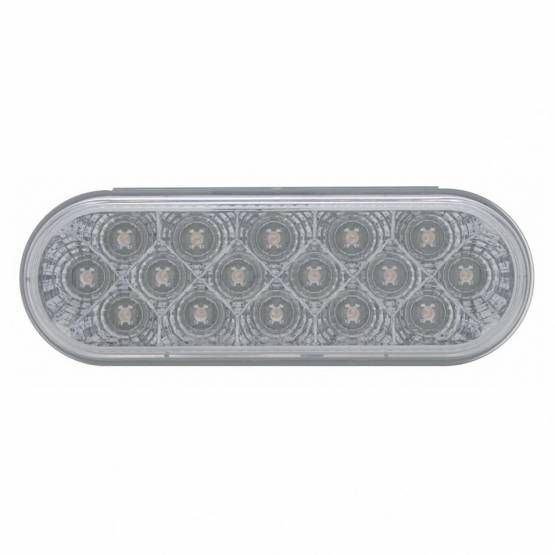 UNITED PACIFIC - UNITED PACIFIC - 39342 - LUZ DE SEÑAL DE GIRO REFLECTOR OVALADA DE 16 LED DE 6" - LED ÁMBAR/LENTE TRANSPARENTE