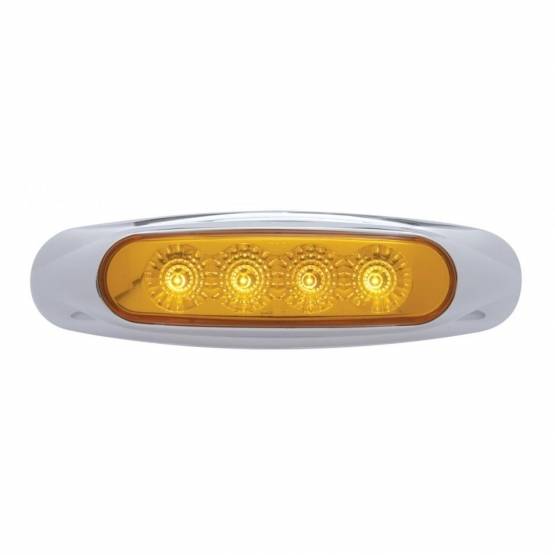 UNITED PACIFIC - UNITED PACIFIC - 39398B - LUZ REFLECTORA DE 4 LED (LIQUIDACIÓN/MARCADOR) - LED ÁMBAR/LENTE ÁMBAR (A GRANEL)