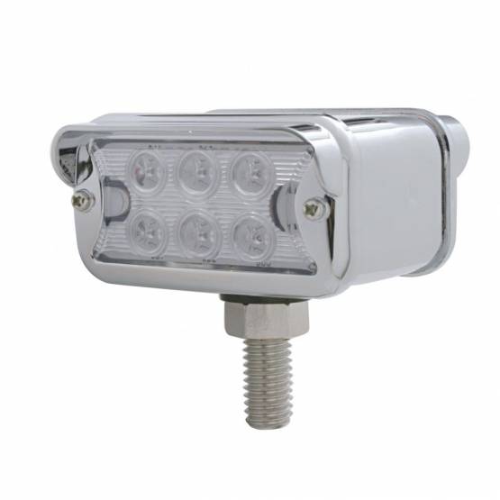 UNITED PACIFIC - UNITED PACIFIC - 39415 - LUZ DE DOBLE CARA DE 12 LED DE DOBLE FUNCIÓN CON VISERA - MONTAJE EN T - LED ÁMBAR Y ROJO/LENTE TRANSPARENTE