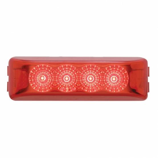 UNITED PACIFIC - UNITED PACIFIC - 39464 - LUZ RECTANGULAR REFLECTOR DE 4 LED (LIQUIDACIÓN/MARCADOR) - LED ROJO/LENTE ROJA