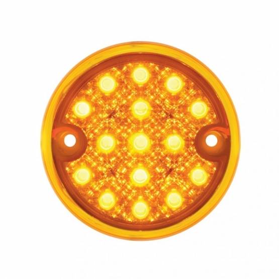 UNITED PACIFIC - UNITED PACIFIC - 39467B - REFLECTOR DE 15 LED DE 3" SERIE 4 SÓLO LUZ PARA CARCASA DE LUZ DE DOBLE CARA - LED ÁMBAR/LENTE ÁMBAR (A GRANEL)