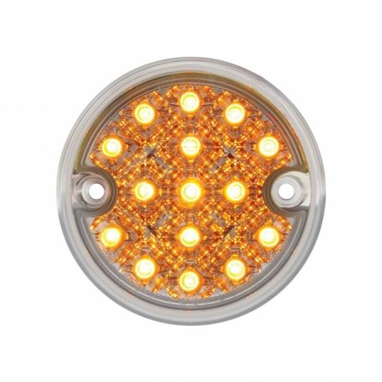 UNITED PACIFIC - UNITED PACIFIC - 39469B - REFLECTOR DE 15 LED DE 3" SERIE 4 SÓLO LUZ PARA CARCASA DE LUZ DE DOBLE CARA - LED ÁMBAR/LENTE TRANSPARENTE (A GRANEL)