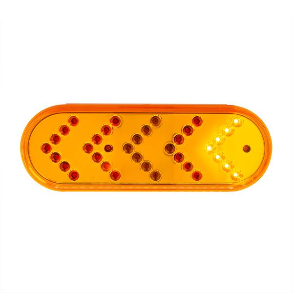 UNITED PACIFIC - UNITED PACIFIC - 39475 - LUZ DE SEÑAL DE GIRO SECUENCIAL OVALADA REFLECTOR DE 35 LED DE 6" - LED ÁMBAR/LEENTE ÁMBAR