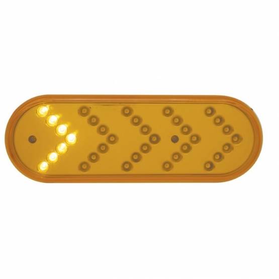 UNITED PACIFIC - UNITED PACIFIC - 39475B - LUZ DE SEÑAL DE GIRO SECUENCIAL OVALADA CON REFLECTOR DE 35 LED DE 6" - LED ÁMBAR/LEENTE ÁMBAR (A GRANEL)
