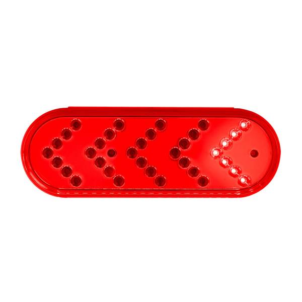 UNITED PACIFIC - UNITED PACIFIC - 39476 - LUZ DE SEÑAL DE GIRO SECUENCIAL OVALADA REFLECTOR DE 35 LED DE 6" - LED ROJO/LEENTE ROJA