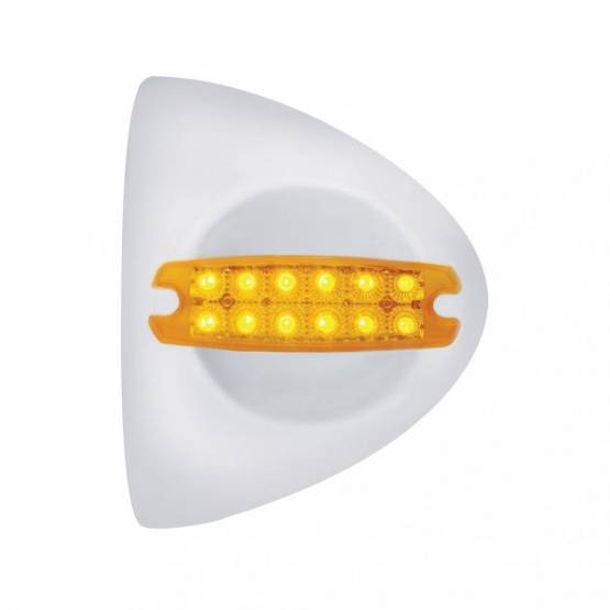 UNITED PACIFIC - UNITED PACIFIC - 39504 - CUBIERTA DE LUZ DE SEÑAL DE GIRO DEL FARO REFLECTOR DE 12 LED - LED ÁMBAR/LEENTE ÁMBAR