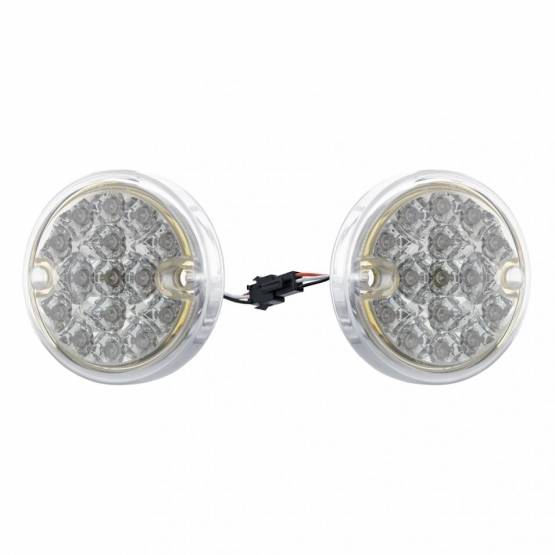 UNITED PACIFIC - UNITED PACIFIC - 39560 - KIT DE LUZ DE DOBLE CARA REFLECTOR DE FUNCIÓN DOBLE DE 30 LED DE 3" - LED ÁMBAR Y ROJO / LENTE TRANSPARENTE