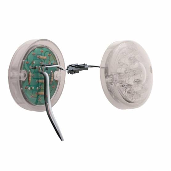 UNITED PACIFIC - UNITED PACIFIC - 39564 - KIT DE LUZ DE DOBLE CARA REFLECTOR DE 30 LED DE 3" SOLAMENTE - LED ÁMBAR Y ROJO/LENTE TRANSPARENTE