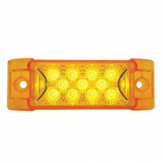 UNITED PACIFIC - UNITED PACIFIC - 39592 - LUZ RECTANGULAR REFLECTOR DE 13 LED (LIQUIDACIÓN/MARCADOR) - LED ÁMBAR/LENTE ÁMBAR