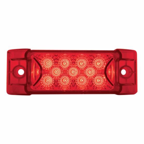 UNITED PACIFIC - UNITED PACIFIC - 39593 - LUZ RECTANGULAR REFLECTOR DE 13 LED (LIQUIDACIÓN/MARCADOR) - LED ROJO/LENTE ROJA