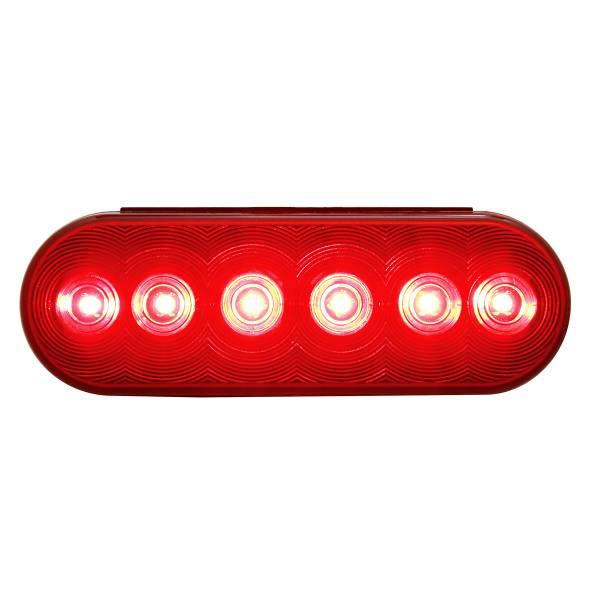 UNITED PACIFIC - UNITED PACIFIC - 39654B - LUZ OVALADA DE 6 LED (PARADA, GIRO Y TRASERA) - LED ROJA/LENTE ROJA (A GRANEL)