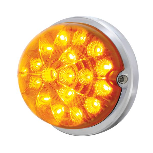 UNITED PACIFIC - UNITED PACIFIC - 39657 - KIT DE MONTAJE EMPOTRADO CON REFLECTOR TRANSPARENTE SANDÍA DE DOBLE FUNCIÓN DE 17 LED CON BISEL DE PERFIL BAJO - LED ÁMBAR Y LENTE