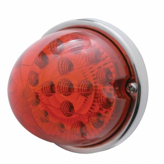 UNITED PACIFIC - UNITED PACIFIC - 39662 - KIT DE MONTAJE EMPOTRADO CON REFLECTOR TRANSPARENTE SANDÍA DE 17 LED CON BISEL DE PERFIL BAJO - LED ROJO/LENTE ROJA