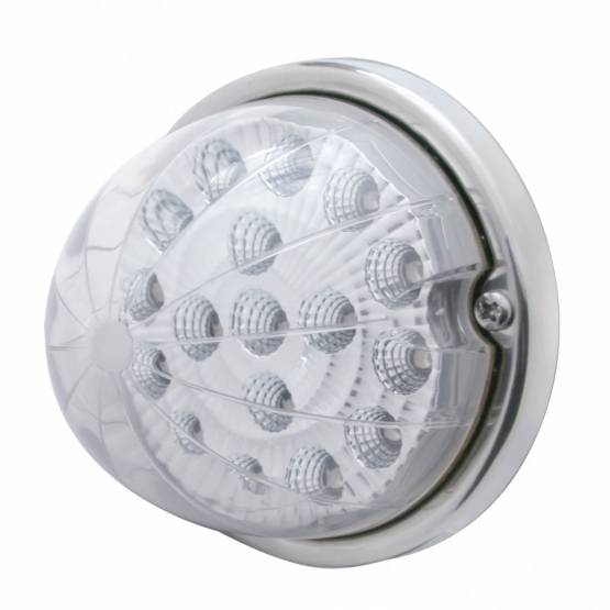 UNITED PACIFIC - UNITED PACIFIC - 39663 - KIT DE MONTAJE EMPOTRADO CON REFLECTOR TRANSPARENTE SANDÍA DE 17 LED CON BISEL DE PERFIL BAJO - LED ÁMBAR/LENTE TRANSPARENTE