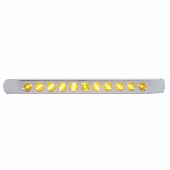 UNITED PACIFIC - UNITED PACIFIC - 39690 - BARRA DE LUCES DE SEÑAL DE GIRO DE 11 LED DE 17" CON BISEL - LED ÁMBAR/LEENTE ÁMBAR