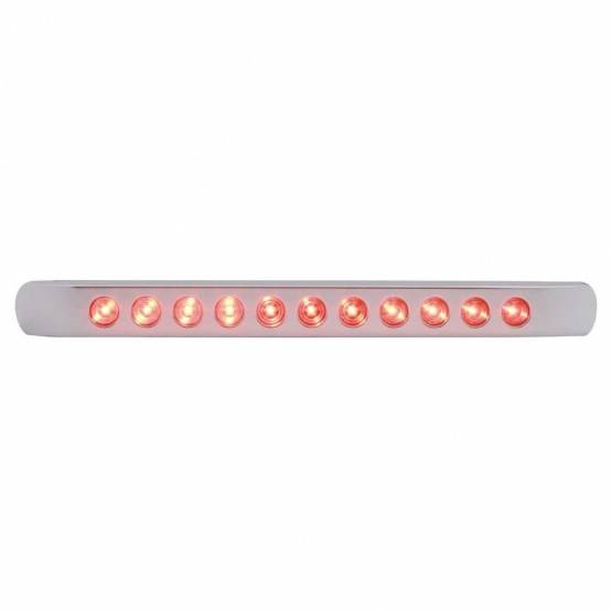 UNITED PACIFIC - UNITED PACIFIC - 39691 - BARRA DE LUCES DE 11 LED DE 17" CON BISEL (PARADA, GIRO Y COLA) - LED ROJO/LENTE ROJA