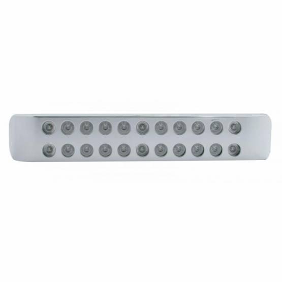 UNITED PACIFIC - UNITED PACIFIC - 39697 - BARRAS DE LUCES DOBLES DE 11 LED CON BISEL (PARADA, GIRO Y COLA) - LED ROJO/LENTE TRANSPARENTE