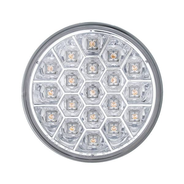 UNITED PACIFIC - UNITED PACIFIC - 39701 - LUZ REFLECTORA REDONDA DE 19 LED DE 4" (PARADA, GIRO Y TRASERA) - LED ROJA/LENTE TRANSPARENTE