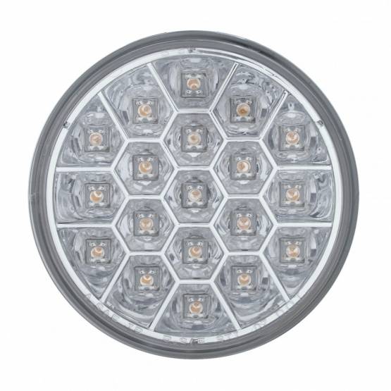 UNITED PACIFIC - UNITED PACIFIC - 39702 - LUZ DE SEÑAL DE GIRO REFLECTORA DE 19 LED DE 4" - LED ÁMBAR/LENTE TRANSPARENTE
